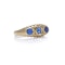 18kt gold three - stone sapphire ring - image 6