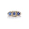 18kt gold three - stone sapphire ring - image 5