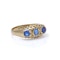 18kt gold three - stone sapphire ring - image 8