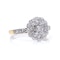 18kt gold and platinum flower head diamond cluster ring. - image 4