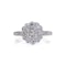 18kt gold and platinum flower head diamond cluster ring. - image 7