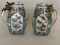 A PAIR OF CHINESE FAMILLE VERTE BARREL SHAPED TANKARDS AND COVERS - image 2