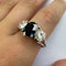 Large Sapphire Diamond Trilogy Ring - image 2