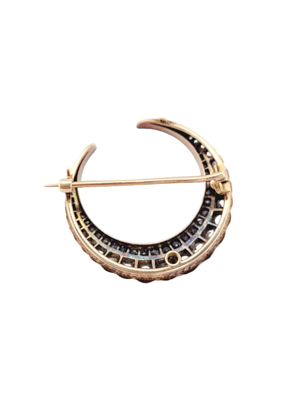 Antique diamond crescent brooch, pendant SKU: 7644 DBGEMS - image 3