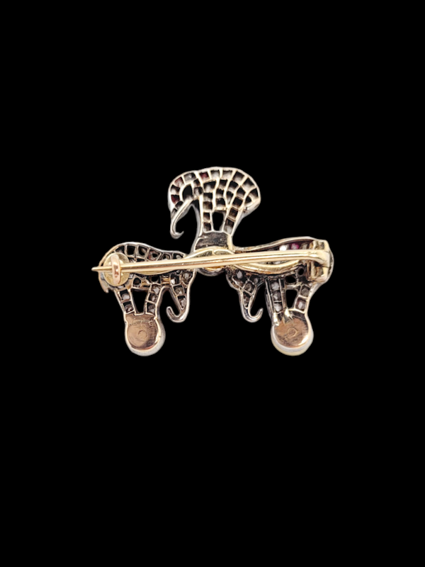 Novelty Victorian Elephant circus brooch SKU: 7640 DBGEMS - image 3