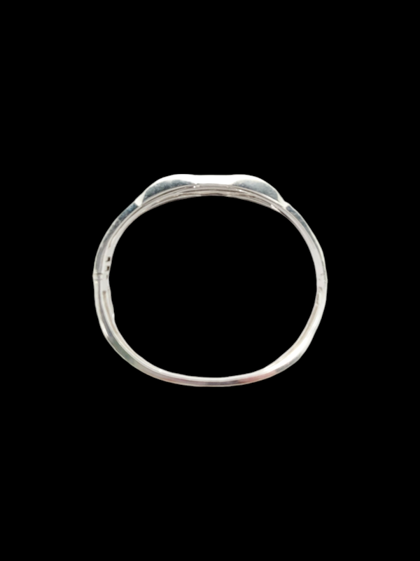 Cool three row diamond white gold bangle SKU: 7639 DBGEMS - image 2