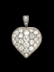 Antique chunky old mine cut diamond heart pendant SKU: 7636 DBGEMS - image 1