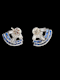 Cool art deco natural pearl, sapphire and diamond earrings SKU: 7633 DBGEMS - image 5