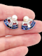 Cool art deco natural pearl, sapphire and diamond earrings SKU: 7633 DBGEMS - image 4