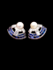 Cool art deco natural pearl, sapphire and diamond earrings SKU: 7633 DBGEMS - image 1