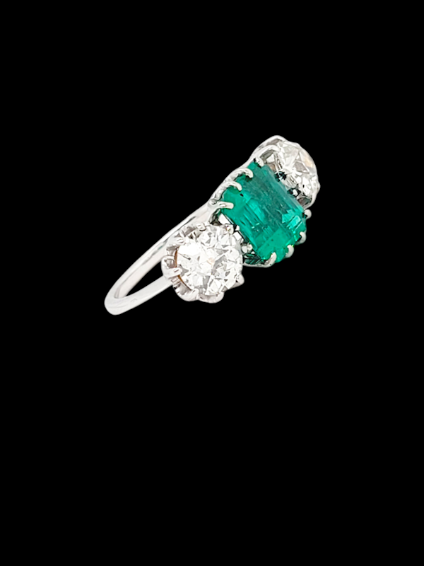 Fine 2.50ct Columbian emerald and diamond ring SKU: 7632 DBGEMS - image 3