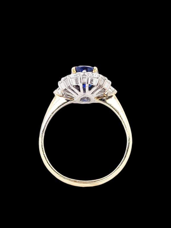 Natural Royal Blue sapphire and diamond engagement ring SKU: 7631 DBGEMS - image 4