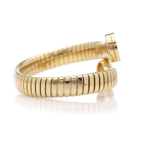 Bvlgari 18kt. gold Tubogas cuff bangle - image 5