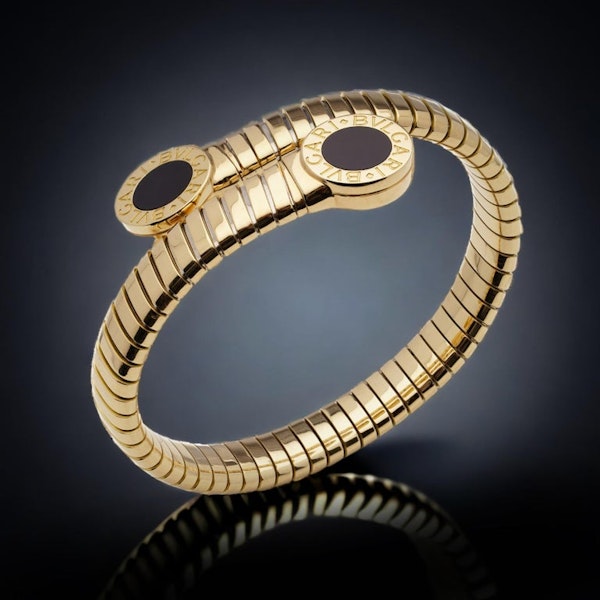 Bvlgari 18kt. gold Tubogas cuff bangle - image 3