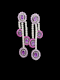 Modern party diamond, pink sapphire and amethyst chandelier earrings SKU: 7638 DBGEMS - image 1