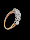 Edwardian chunky old mine cut five stone ring SKU: 7648 DBGEMS - image 2