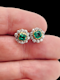 Fine Antique emerald and diamond earrings SKU: 7649 DBGEMS - image 2