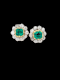 Fine Antique emerald and diamond earrings SKU: 7649 DBGEMS - image 1