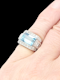 Art deco aquamarine and diamond dress ring SKU: 7653 DBGEMS - image 4