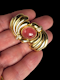 Vintage Rhodochrosite and diamond gold brooch SKU: 7660 DBGEMS - image 2