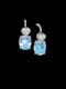 Blue topaz and diamond drop earrings SKU: 7669 DBGEMS - image 2