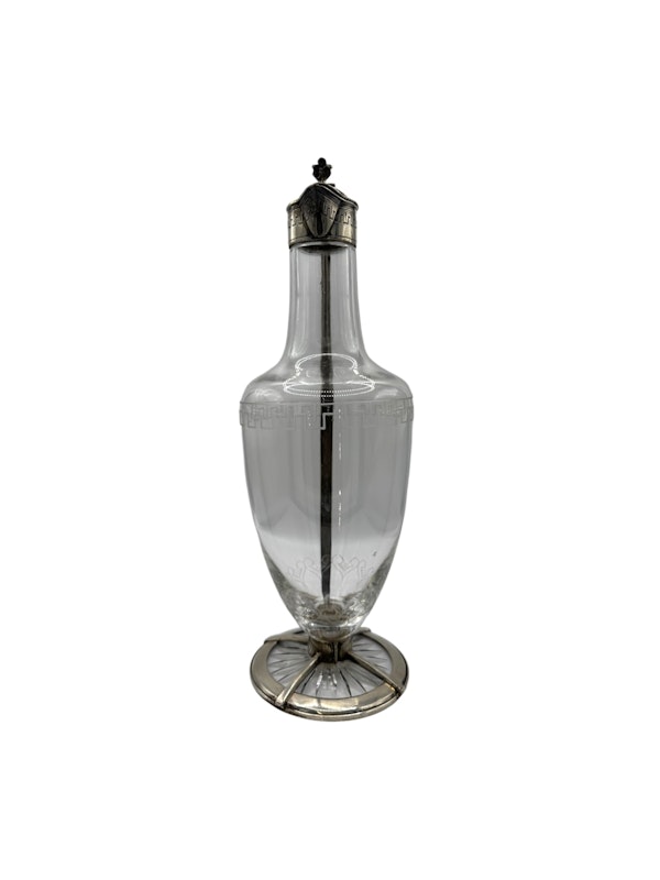 Russian Silver and glass claret jug, St Petersburg, 1873 by Nichols & Plinke. - image 2