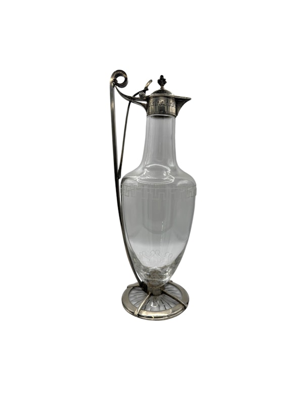 Russian Silver and glass claret jug, St Petersburg, 1873 by Nichols & Plinke. - image 3