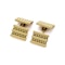 Cartier rectangular yellow gold geometric pattern cufflinks - image 5