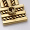 Cartier rectangular yellow gold geometric pattern cufflinks - image 9