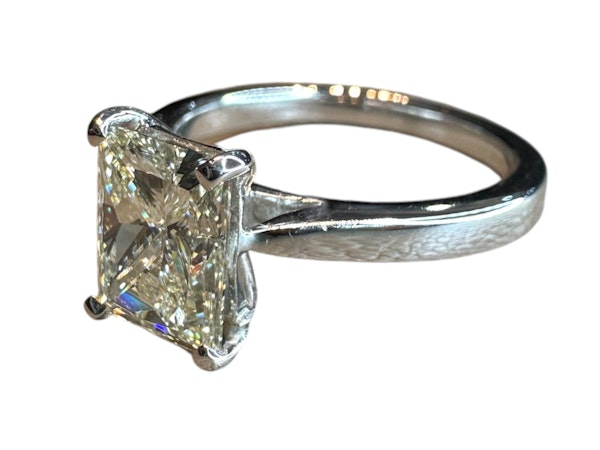 A Radiant Cut Diamond Solitaire - image 3