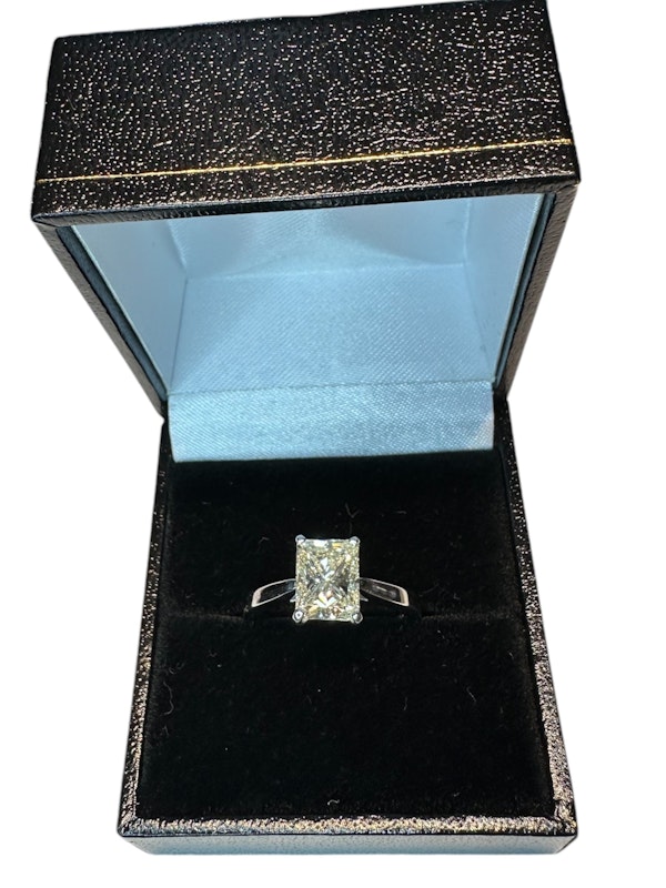 A Radiant Cut Diamond Solitaire - image 5