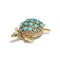 Cartier yellow gold turquoise tortoise brooch - image 5