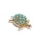 Cartier yellow gold turquoise tortoise brooch - image 3