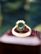 An Exquisite 18 Ct. Yellow and White Gold (tested)  Colombian Emerald & Diamond Cluster Ring - Mid 20th Century - image 6