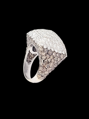 Modern pyramid diamond dress ring SKU: 7675 DBGEMS