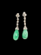 Pair of antique jade and diamond drop earrings SKU: 7677 DBGEMS - image 1