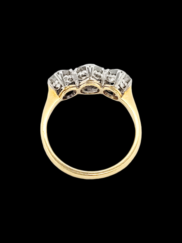 Antique Edwardian old cut diamond trilogy engagement ring SKU: 7686 DBGEMS - image 2