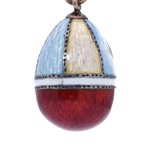 Russian Faberge gold and guilloche enamel egg, St Petersburg c.1900. - image 3