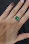 3.18ct Zambian emerald & diamond ring - image 2