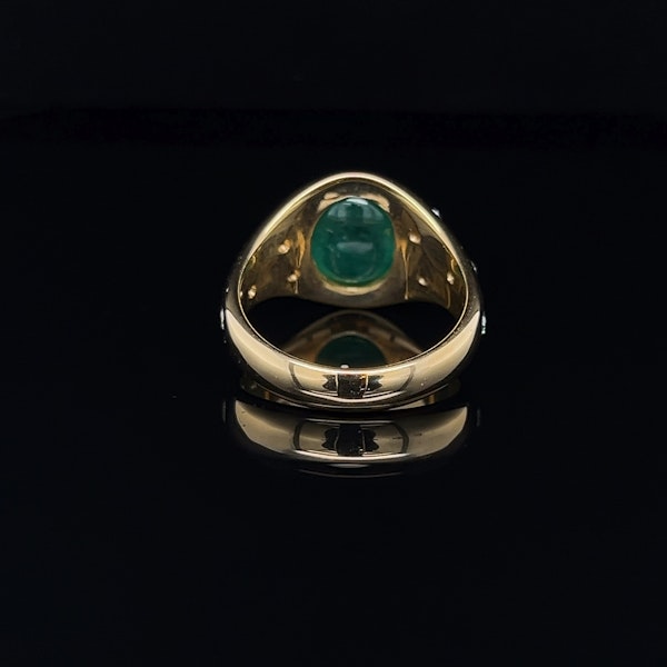 Cabochon Emerald Pinky Ring - image 3