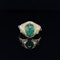 Cabochon Emerald Pinky Ring - image 1