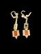 Iconic Art deco coral and diamond drop earrings SKU: 7687 DBGEMS - image 3