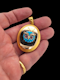 Antique turquoise owl locket SKU: 7689 DBGEMS - image 3