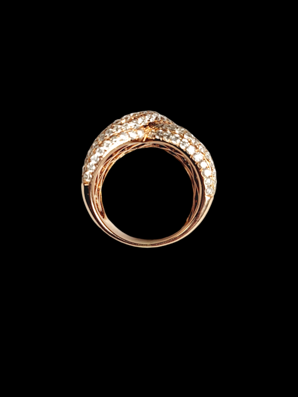 Modern ergonomic wide pave diamond twist ring SKU: 7697 DBGEMS - image 5