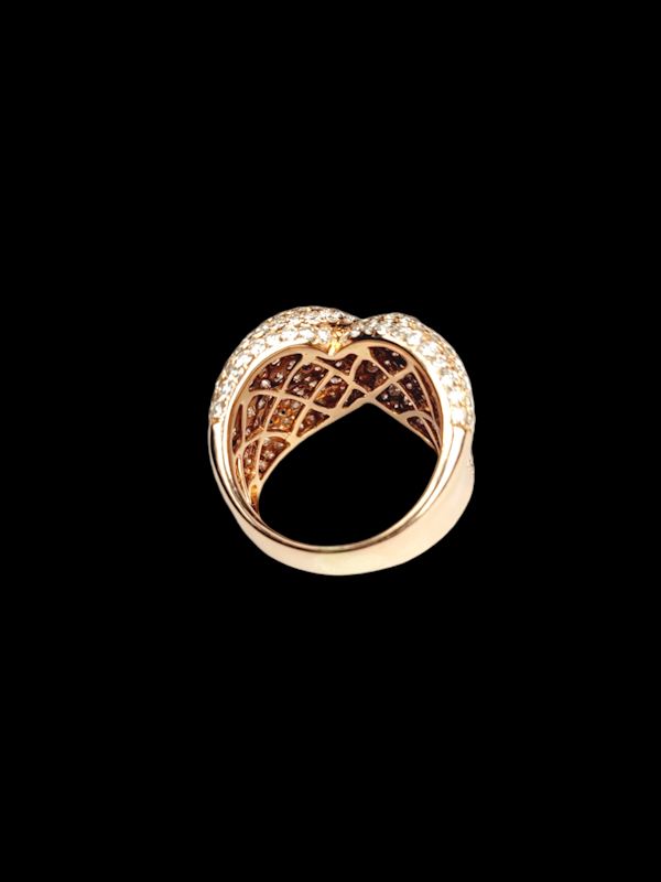 Modern ergonomic wide pave diamond twist ring SKU: 7697 DBGEMS - image 2