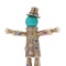 12kt gold whimsical scarecrow design brooch - image 2