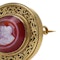 19th century gold and carved banded agate cameo brooch - image 5