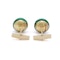 Julius Cohen yellow gold diamond and malachite cufflinks - image 4