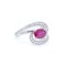 Platinum diamond and ruby ring - image 6