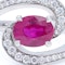 Platinum diamond and ruby ring - image 4